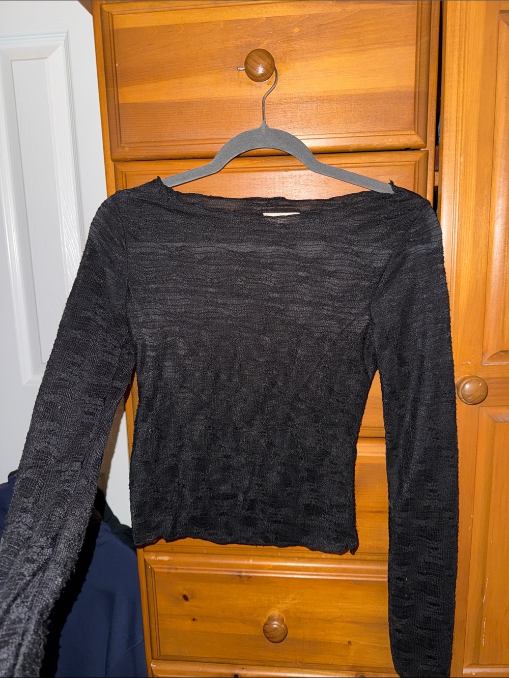 Marshalls Black Long-Sleeve Lightweight Knit Top